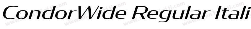 CondorWide Regular Italic字体转换